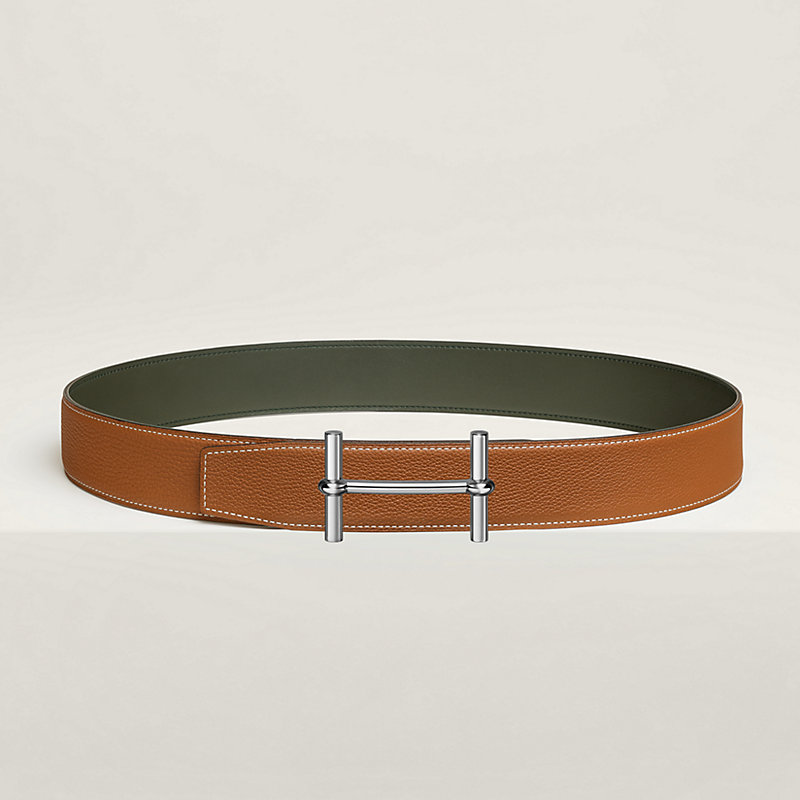 H d'Ancre belt buckle & Reversible leather strap 38 mm