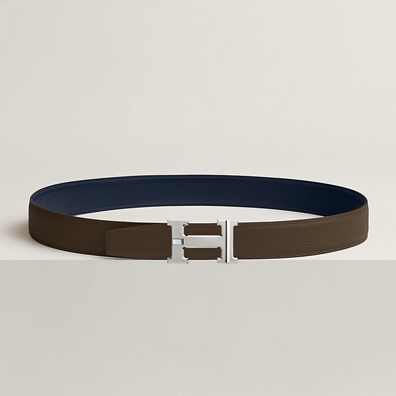 H Day & Night reversible belt buckle & Reversible leather strap 32&nbsp;mm