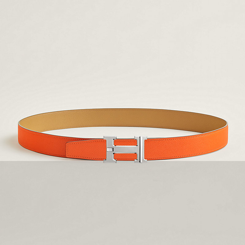 H Day & Night reversible belt buckle & Reversible leather strap 32&nbsp;mm