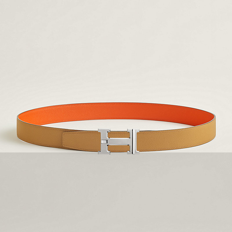 H Day & Night reversible belt buckle & Reversible leather strap 32&nbsp;mm