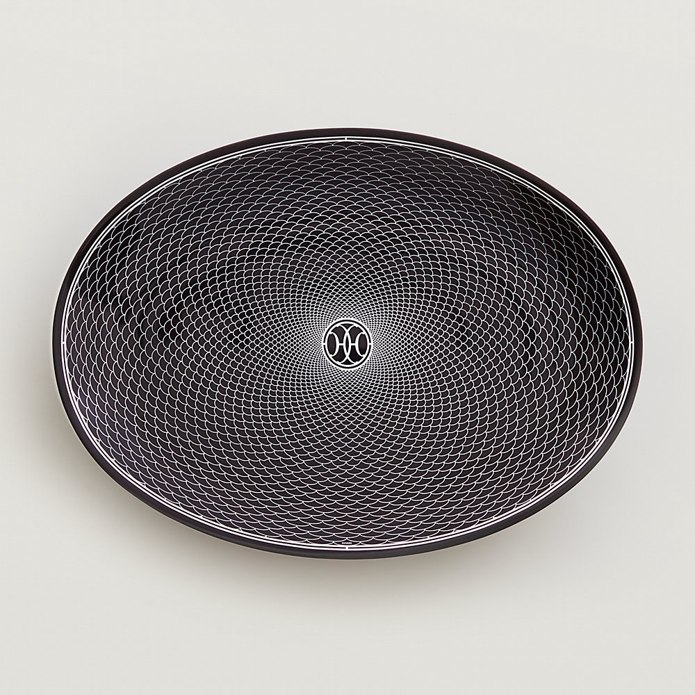 H Deco oval platter, medium model