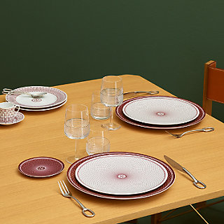 H Deco rouge bread and butter plate | Hermès USA