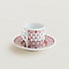 H Deco rouge coffee cup and saucer, View: Worn, worn, view 3 of 3