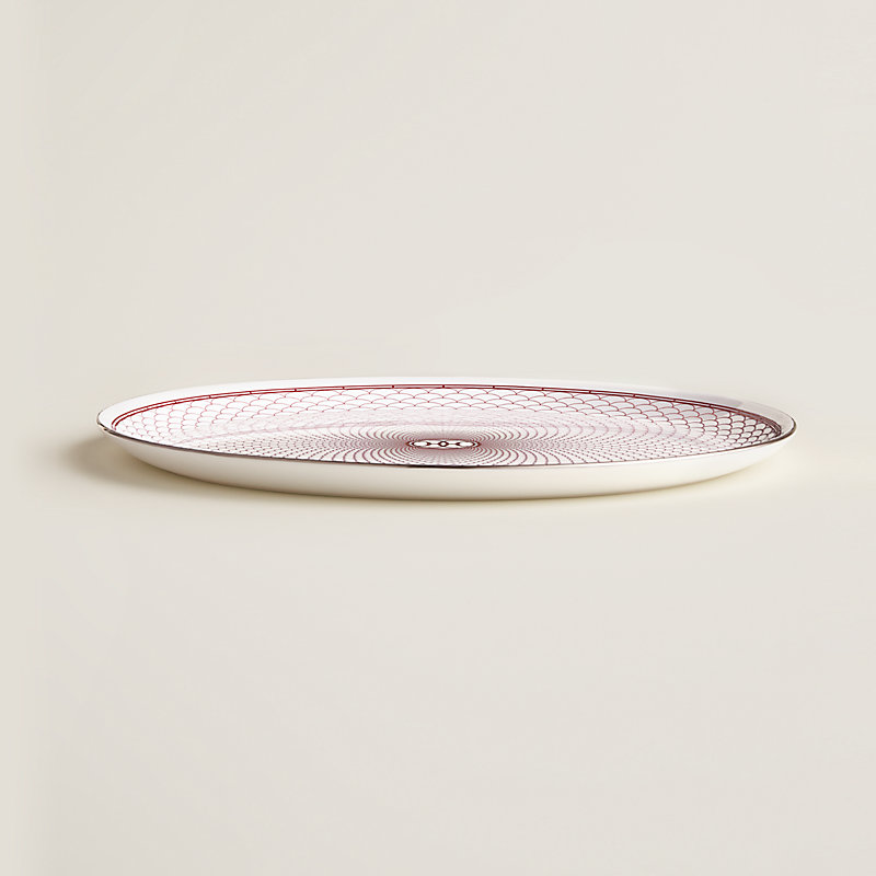 H Deco rouge tart platter