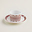 H Deco rouge tea cup and saucer, View: Worn, worn, view 1 of 3