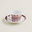 H Deco rouge tea cup and saucer, View: Worn, worn, view 3 of 3