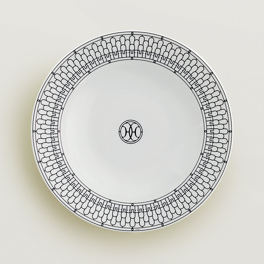 H Deco round deep platter