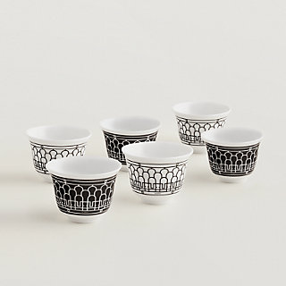 H Deco set of 6 cups, mini model (n° 1 and 2) | Hermès USA