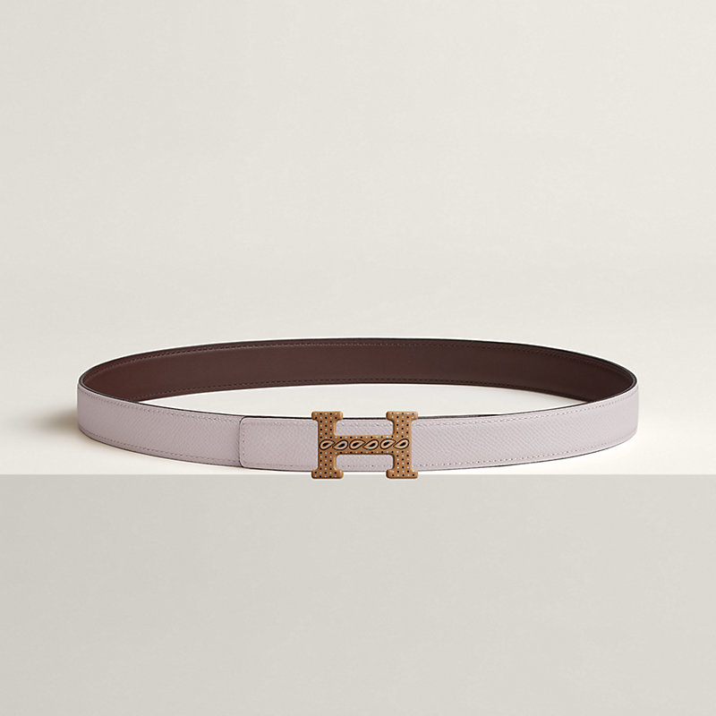 H Email Bandana belt buckle & Reversible leather strap 24 mm