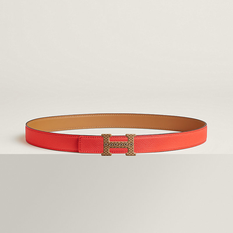 H Email Bandana belt buckle & Reversible leather strap 24 mm
