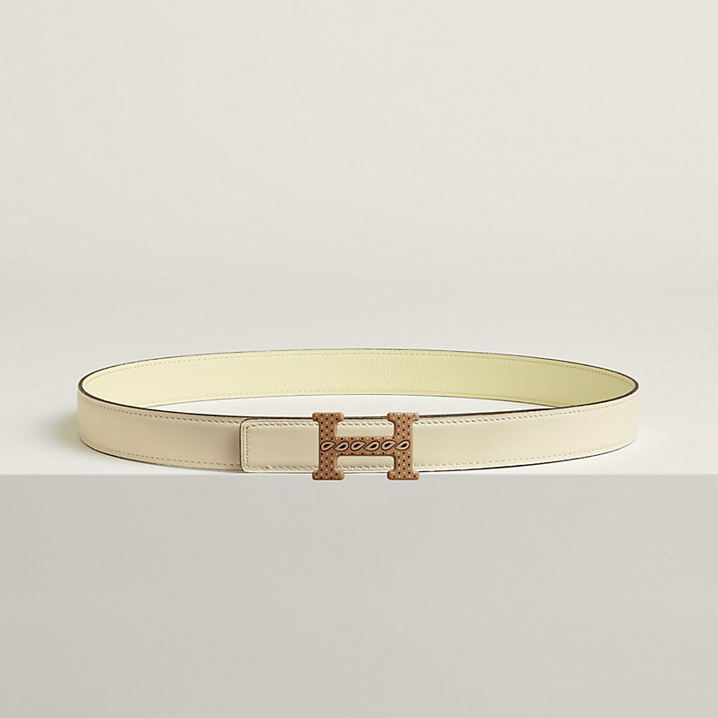 H Email Bandana belt buckle & Reversible leather strap 24 mm