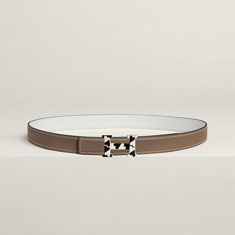 H Email Coeur belt buckle & Reversible leather strap 24 mm