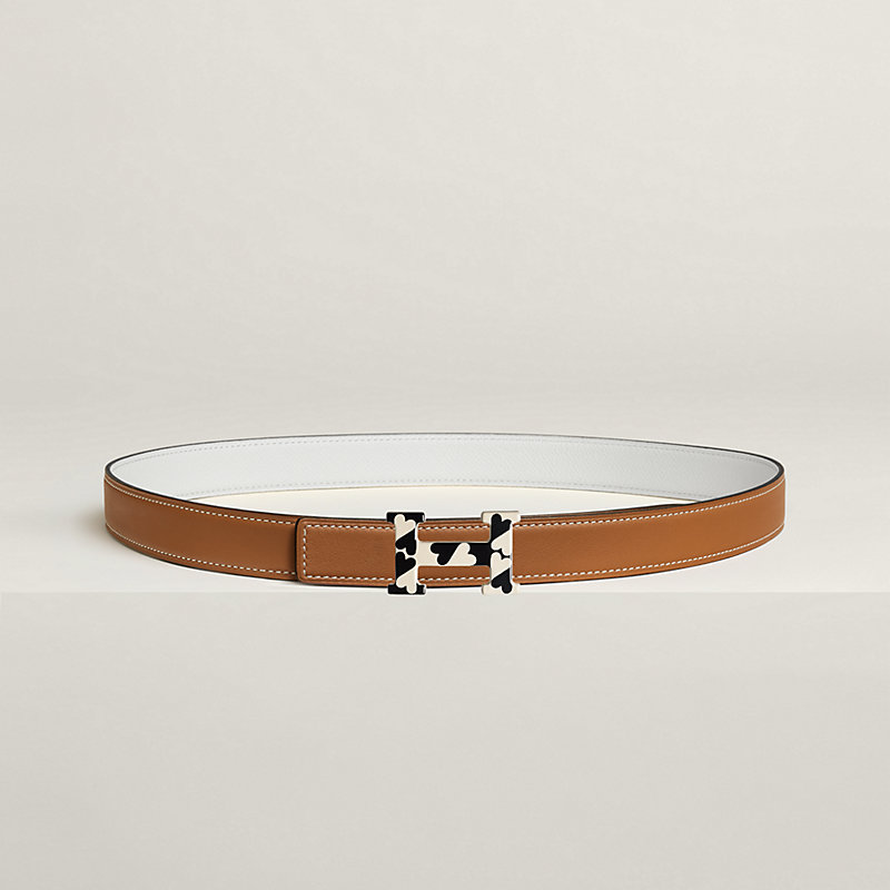 H Email Coeur belt buckle & Reversible leather strap 24 mm