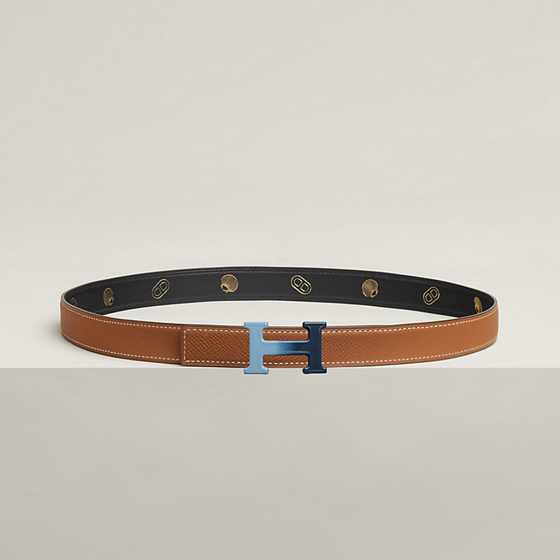 H Email Fusion belt buckle Hermes sur Mer reversible leather strap 24 mm Hermes Netherlands