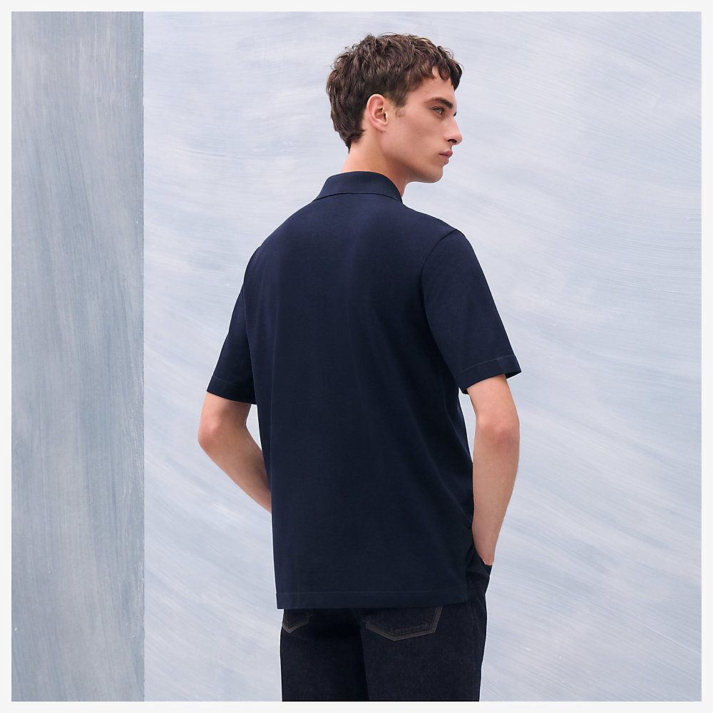 sweatpants and collared shirt