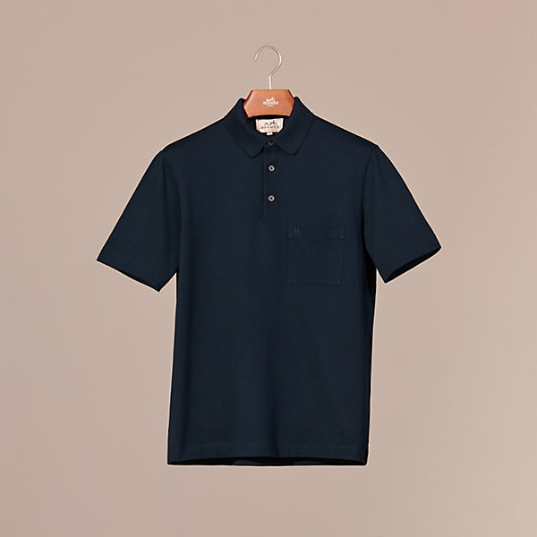 H embroidered buttoned polo shirt | Hermès USA