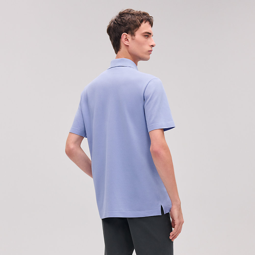 H embroidered buttoned polo shirt | HermÃ¨s Malaysia