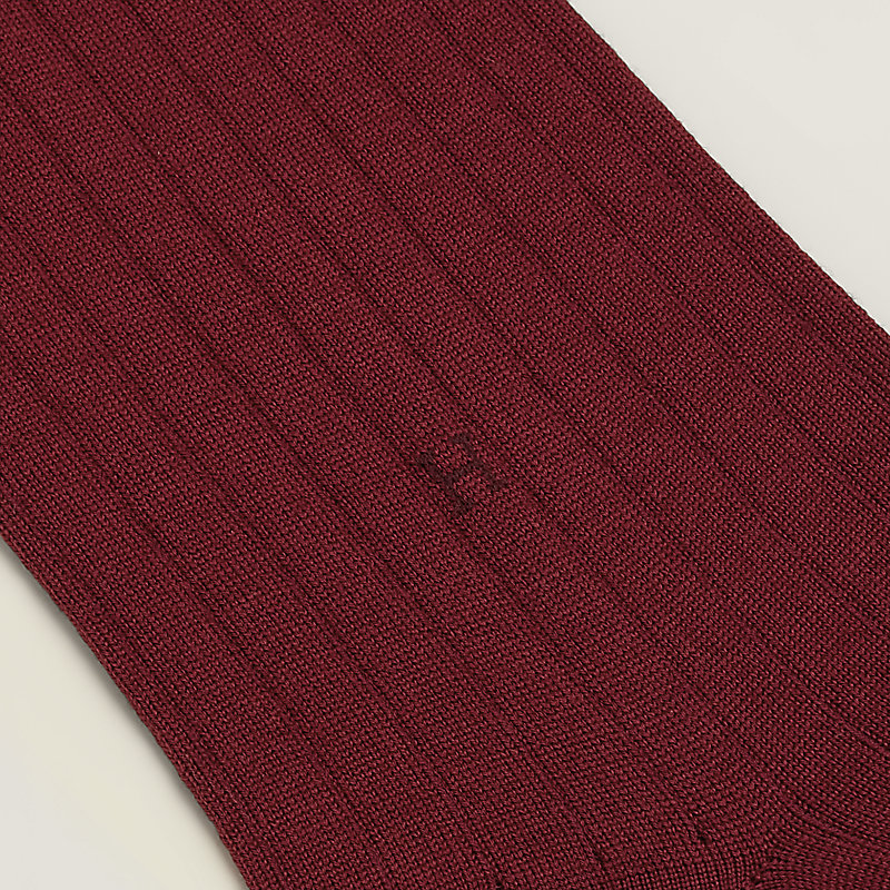 "H" embroidery socks