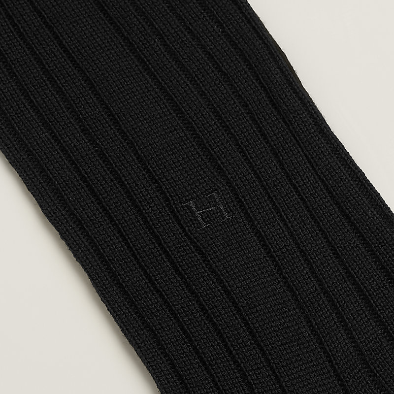 "H" embroidery socks
