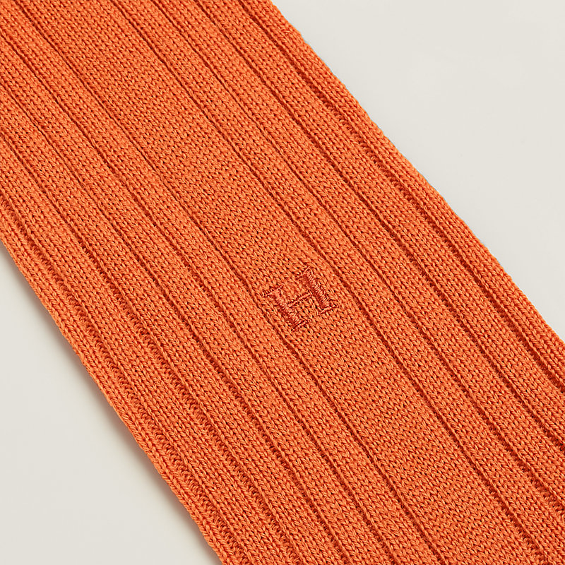 "H" embroidery socks