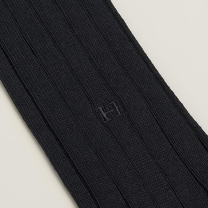 "H" embroidery socks