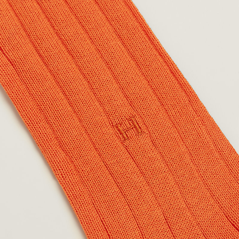 "H" embroidery socks