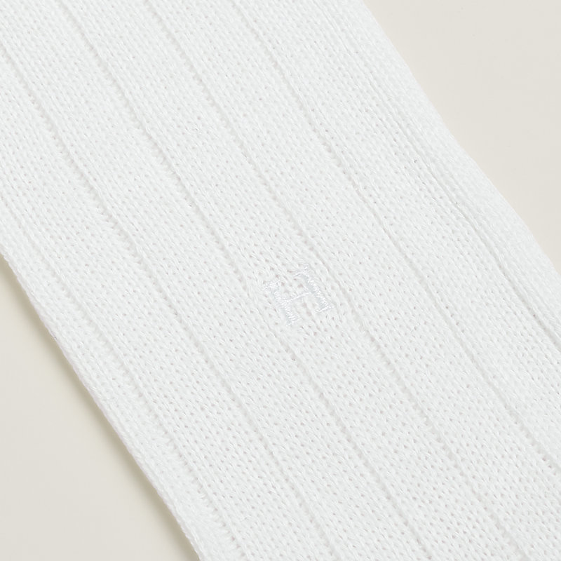"H" embroidery socks