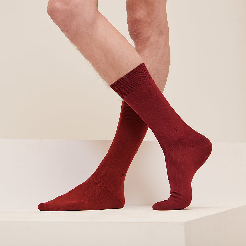 "H" embroidery socks Hermès UK