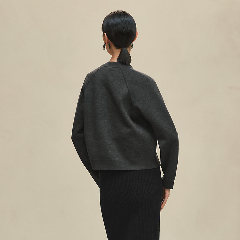 H en Biaisモチーフ【HERMES】カーディガン オシャレ☆】HERMES H en Biaisモチーフ 長袖カーディガン