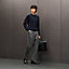 "H en Echelle" crewneck cashmere sweater, View: Worn, worn, view 1 of 5