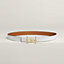 H Equestre belt buckle & Reversible leather strap 24 mm, view 2 of 3
