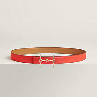 H Equestre belt buckle & Reversible leather strap 24 mm