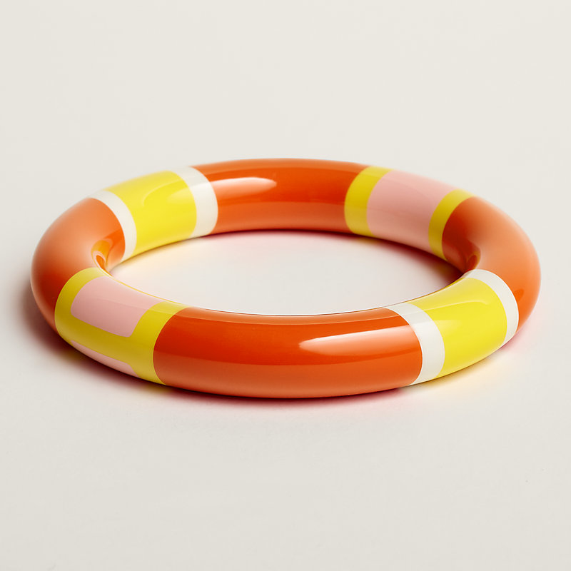 hermes lacquered wood bracelet