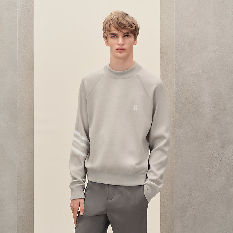 "H Golf" reversible crewneck sweater