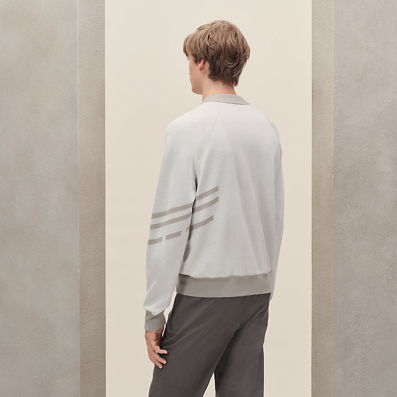 "H Golf" reversible crewneck sweater
