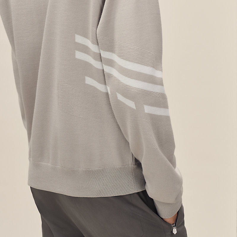 "H Golf" reversible crewneck sweater