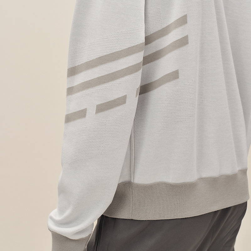 "H Golf" reversible crewneck sweater