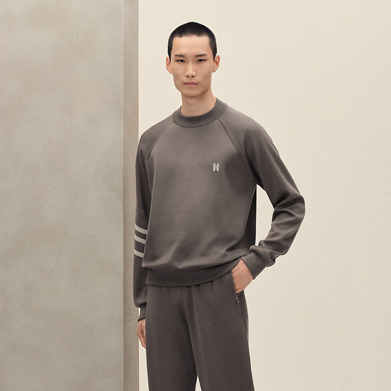 "H Golf" reversible crewneck sweater