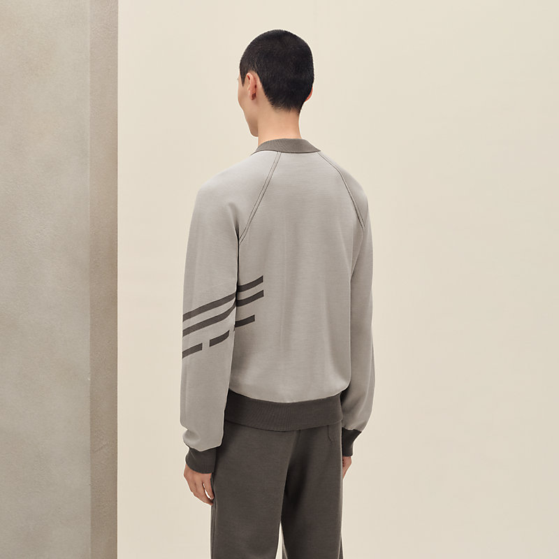 "H Golf" reversible crewneck sweater