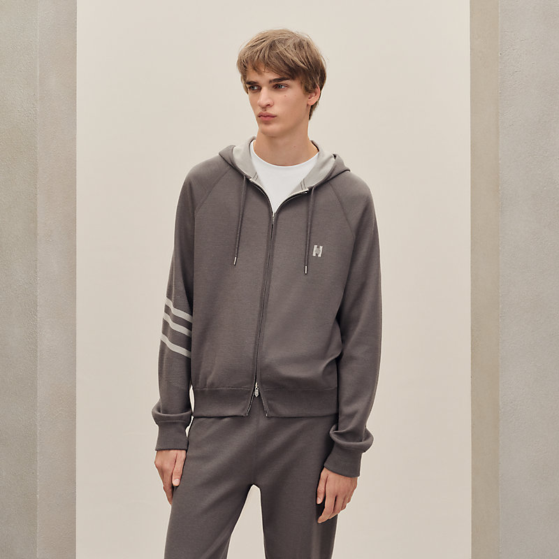 "H Golf" reversible hooded jacket