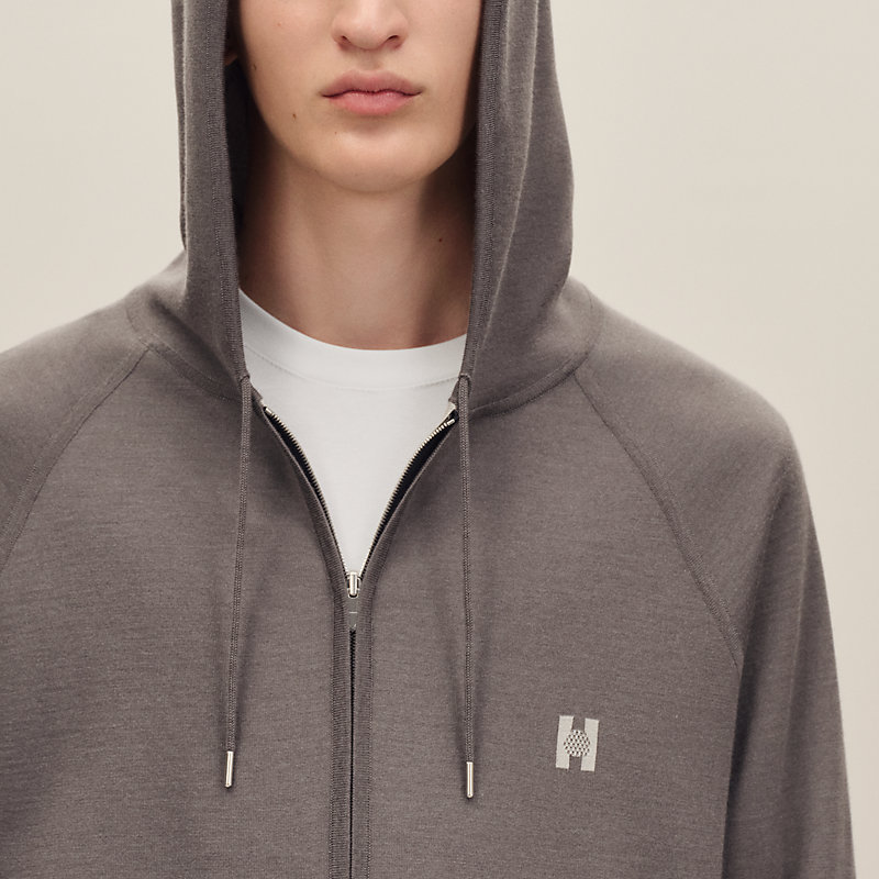 "H Golf" reversible hooded jacket