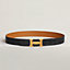 H Guillochee belt buckle & Leather strap 32&nbsp;mm, View: , view 1 of 1