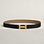 H Guillochee belt buckle & Reversible leather strap 32&nbsp;mm, View: , view 2 of 2