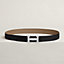 H Guillochee belt buckle & Reversible leather strap 32&nbsp;mm, View: , view 2 of 3