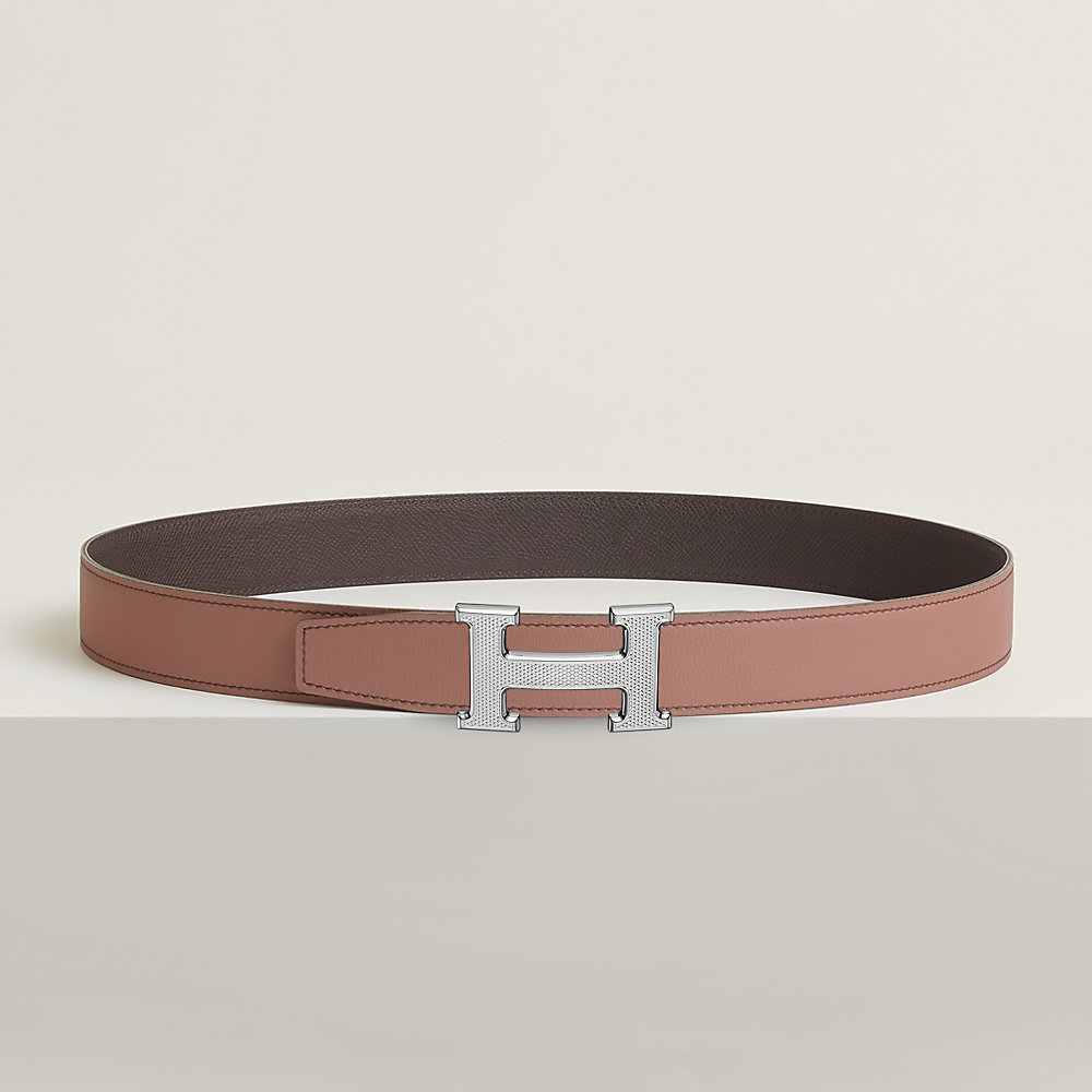 HERMÈS 馬蹄型バックル ベルト 65 H Guillochee belt buckle & Reversible leather strap 32 mm | Hermès