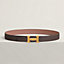 H Guillochee belt buckle & Reversible leather strap 32&nbsp;mm, View: , view 2 of 2