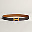 H Guillochee belt buckle & Reversible leather strap 32&nbsp;mm, View: , view 1 of 2
