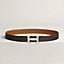 H Guillochee belt buckle & Reversible leather strap 32&nbsp;mm, View: , view 1 of 2