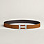 H Guillochee belt buckle & Reversible leather strap 32&nbsp;mm, View: , view 2 of 2