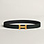 H Guillochee belt buckle & Reversible leather strap 32&nbsp;mm, View: , view 1 of 2